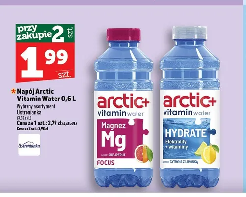 Napój Arctic+ Vitamin Water Focus Magnez promocja w TOPAZ
