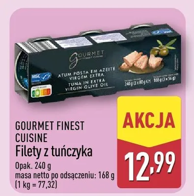 Filety z tuńczyka Gourmet Finest Cuisine promocja w Aldi