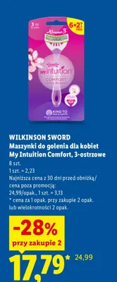 Maszynki do golenia dla kobiet Wilkinson Sword My Intuition Comfort promocja w Lidl