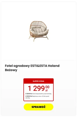 Fotel ogrodowy Esti & Esta Holand promocja w Media Expert