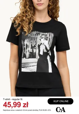 T-shirt regular fit C&A promocja w C&A