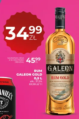 Rum Galeon Gold promocja w Duży Ben