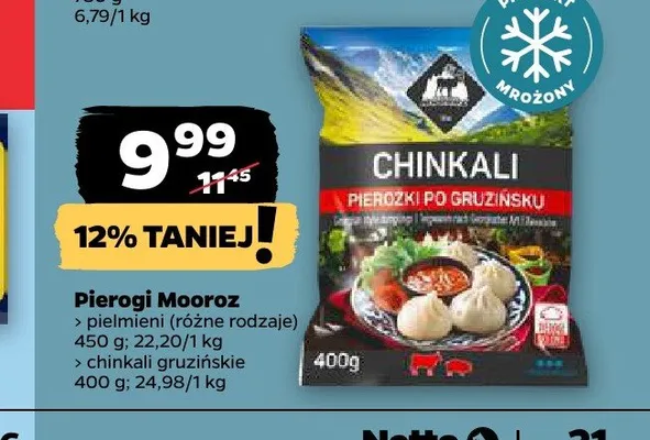 Chinkali gruzińskie Mooroz promocja w Netto