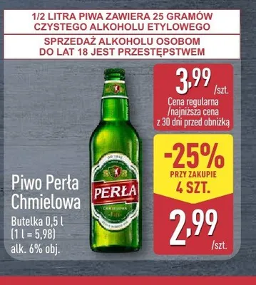 Piwo Perła export promocja w Aldi