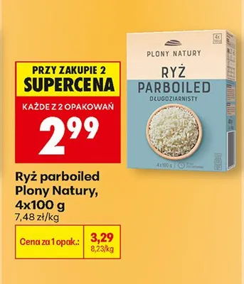 Ryż parboiled Plony Natury 4-pak 100g promocja w Biedronka
