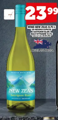 Wino białe New Zeas 120 Reserva Especial Sauvignon Blanc wytrawne promocja w TOPAZ