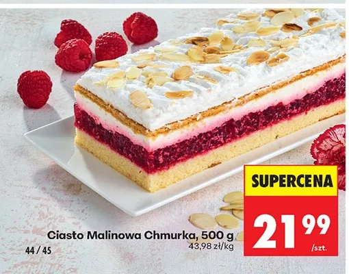 Ciasto malinowa chmurka promocja w Biedronka