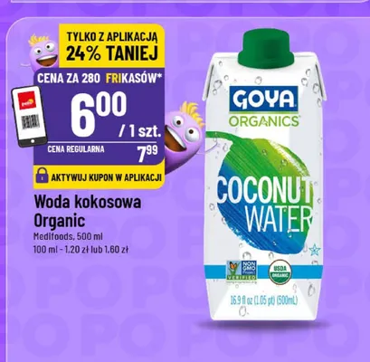 Woda kokosowa Organic promocja w POLOmarket