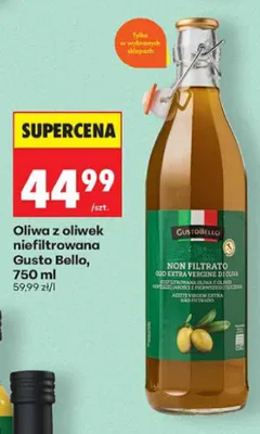 Oliwa z oliwek niefiltrowana Gusto Bello promocja w Biedronka