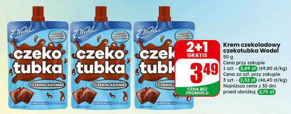 Krem czekoladowy czekotubka czekoladowa promocja w Dino