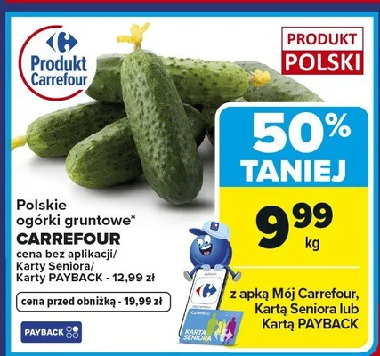 Polskie ogórki gruntowe promocja w Carrefour Market
