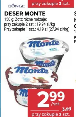 Deser Monte Zott promocja w Stokrotka