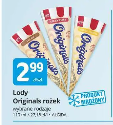 Lody Originals rożek Algida promocja w Marketvita