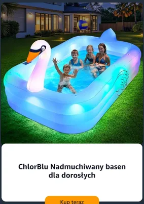 Nadmuchiwany basen dla dorosłych ChlorBlu promocja w Amazon