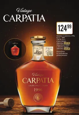 Wódka Carpatia 1996 promocja w Dino