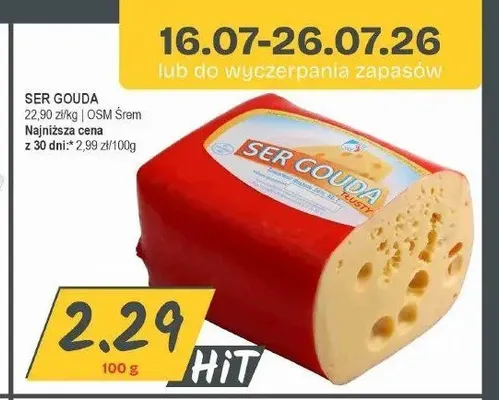 Ser Gouda OSM Śrem promocja w Słoneczko