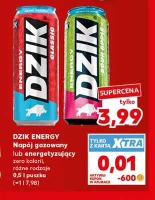 Napój energetyzujący Classic zero kalorii Dzik Energy promocja w Kaufland