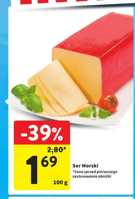 Ser żółty Morski promocja w Intermarche