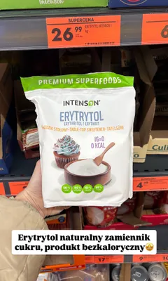 Erytrytol słodzik, bezkaloryczny promocja w Biedronka