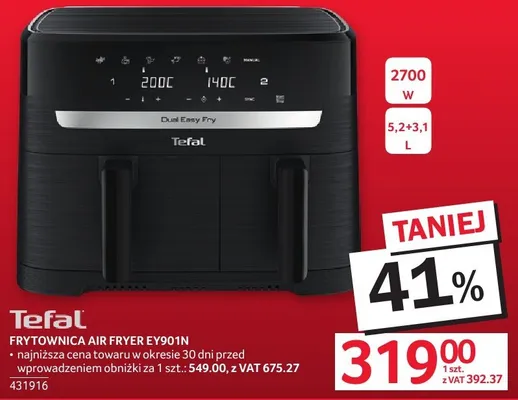 Frytownica TEFAL Air Fryer EY901H promocja w Selgros