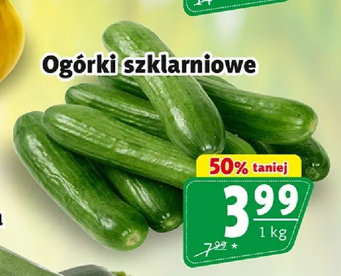 Ogórki szklarniowe promocja w Prim Market