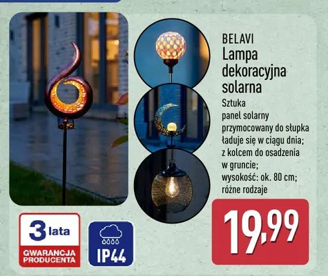 Lampa dekoracyjna solarna promocja w Aldi