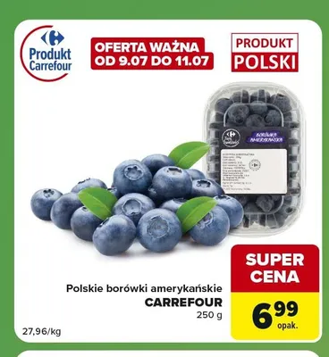 Borówki amerykańskie Carrefour polskie promocja w Carrefour Express