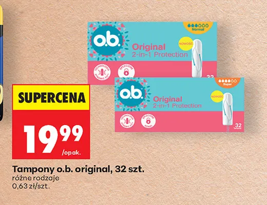 Tampony o.b. Original Super promocja w Biedronka