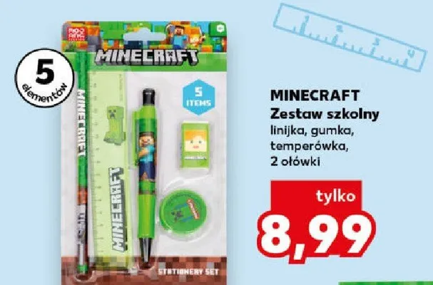 Zestaw szkolny Minecraft promocja w Kaufland