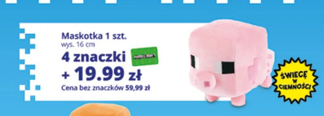 Maskotka Minecraft świecąca w ciemności wys. 16cm promocja w Auchan