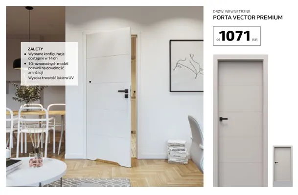 Drzwi wewnętrzne Porta Vector Premium promocja w Komfort