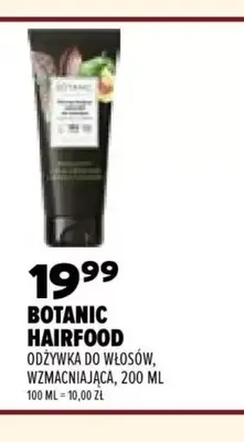 Odżywka do włosów Botanic Hairfood wzmacniająca promocja w Drogerie Natura