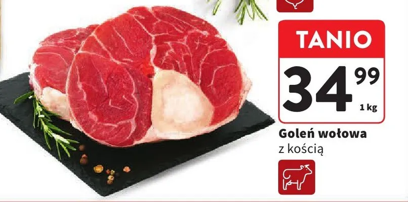 Goleń wołowa z kością promocja w Intermarche