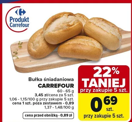 Bułka śniadaniowa Carrefour promocja w Carrefour Market