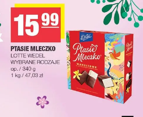 Ptasie Mleczko Waniliowe E.Wedel promocja w SPAR