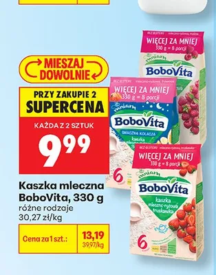 Kaszka mleczna manna BoboVita promocja w Biedronka