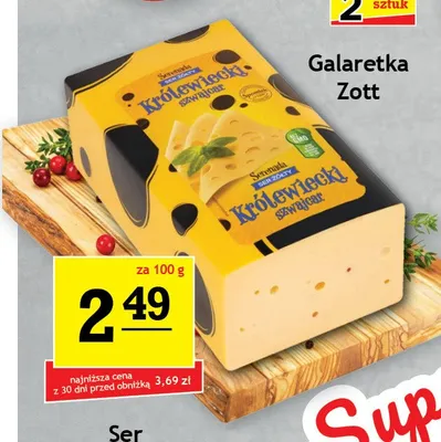 Ser Królewiecki Szwajcarski Serenada promocja w Gram Market