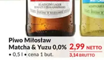 Piwo Miłosław Matcha & Yuzu 0,0% promocja w Makro