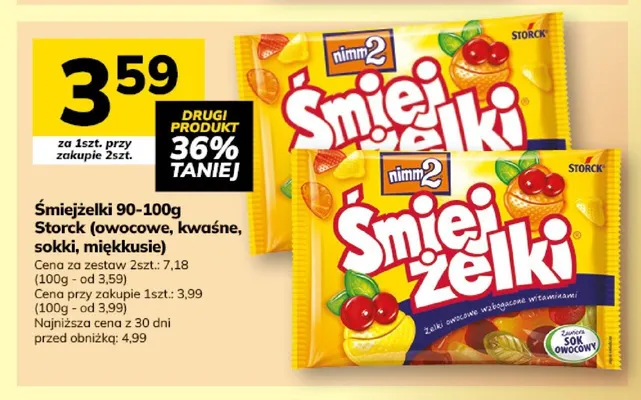 Żelki Śmiejżelki miękkusie Storck 90-100g promocja w Hitpol