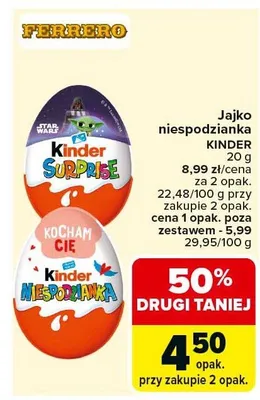Jajko niespodzianka promocja w Carrefour