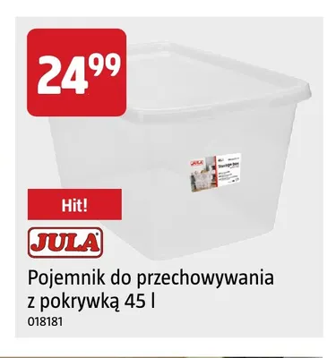 Pojemnik do przechowywania z pokrywką 45 l Jula promocja w Jula