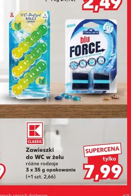 Zawieszki do WC w żelu K-Classic promocja w Kaufland