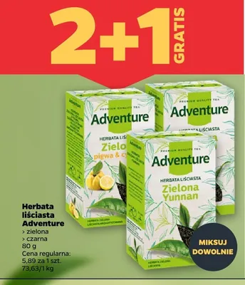 Herbata liściasta zielona promocja w Netto
