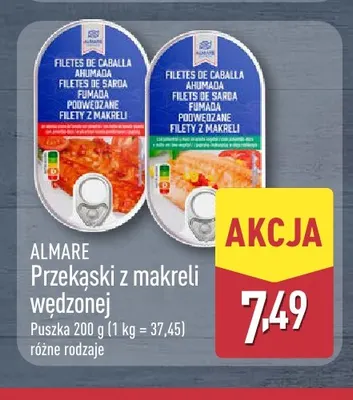 Przekąski z makreli wędzonej Almare promocja w Aldi