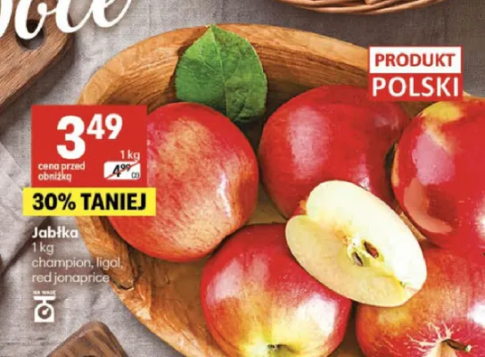 Jabłka Champion promocja w Delikatesy Centrum