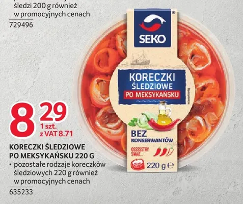 Koreczki śledziowe po meksykańsku Seko promocja w Selgros