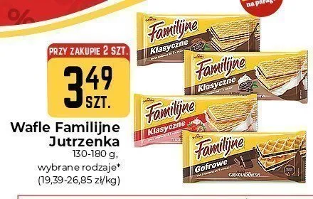 Wafle Familijne Klasyczne o smaku kokosowym promocja w Społem Częstochowa