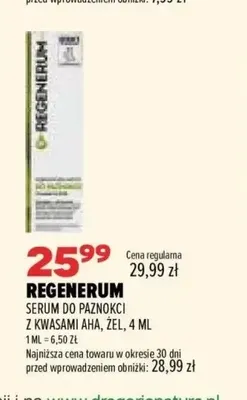 Serum do paznokci z kwasami AHA żel Regenerum promocja w Drogerie Natura