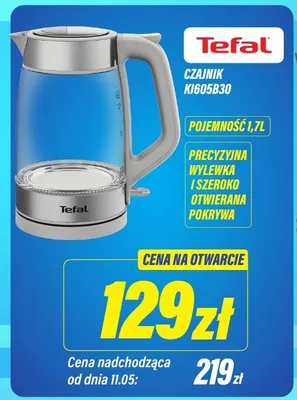 Czajnik Tefal KI605B30 1,7l promocja w RTV EURO AGD