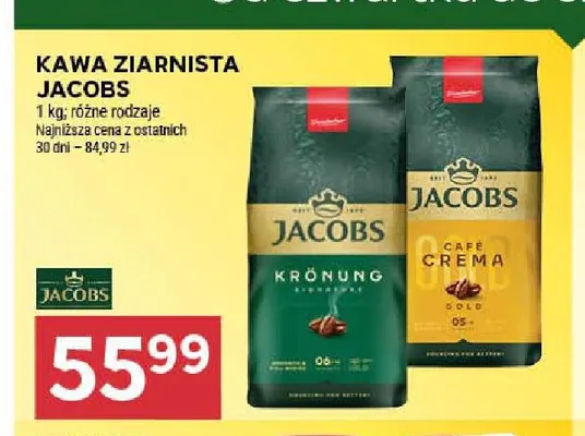 Kawa ziarnista Jacobs Krönung promocja w Stokrotka